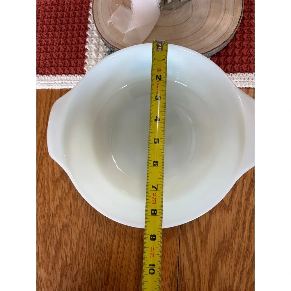 Anchor Hocking Fire-King‎ Blue Cornflower Milk Glass Casserole Dish 1.5 Qt 437
